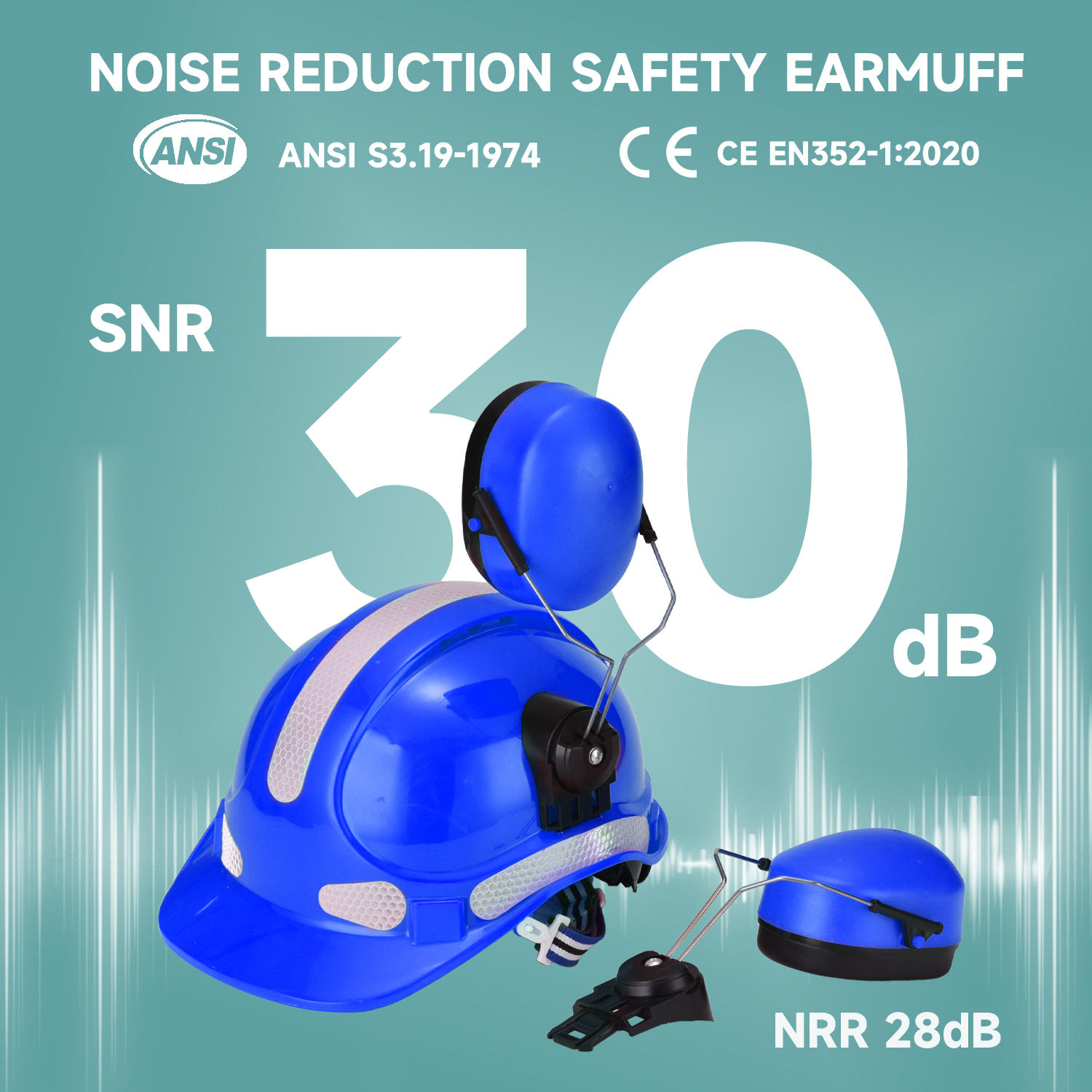High Quality Ear Muffs E-2008 Blue