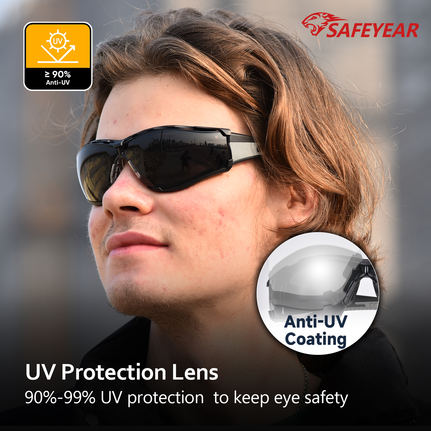 Ready Stock Protective Safety Glasses For Women SG037 Black