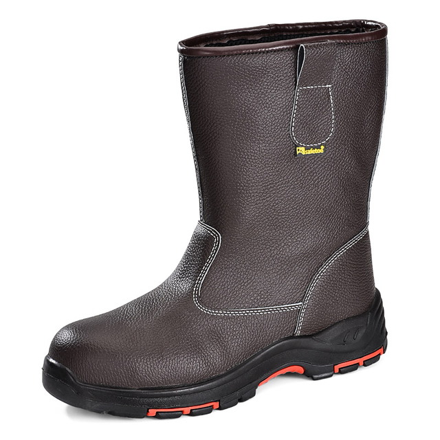 SAFETOE High Knee Brown Safety Boots H-9001
