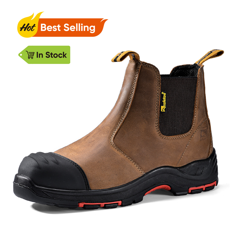 Genuine Leather Anti-shock Composite Toe safety boots