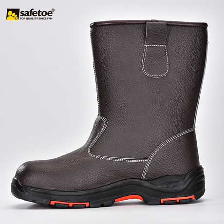 SAFETOE High Knee Brown Safety Boots H-9001