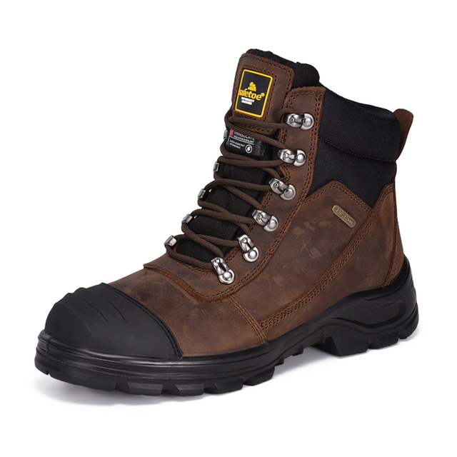  Composite Toe Safety Work Boots Waterproof Membrane M-8577 Brown