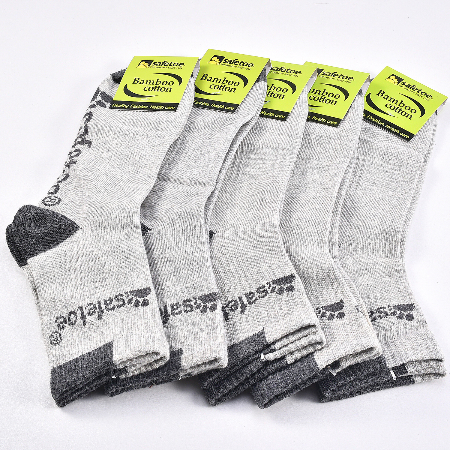 Safetoe 100% Cotton Antibacterial Work Socks – 7 Pairs
