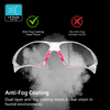 Anti Fog Safety Glasses ANSI Z87.1 CE EN166 UV400 Protective Eyewear SG003 Pink