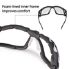 Foam-Lined Anti-Fog Safety Glasses for Dusty Worksites | ANSI Z87.1 & EN166 SG037 Grey