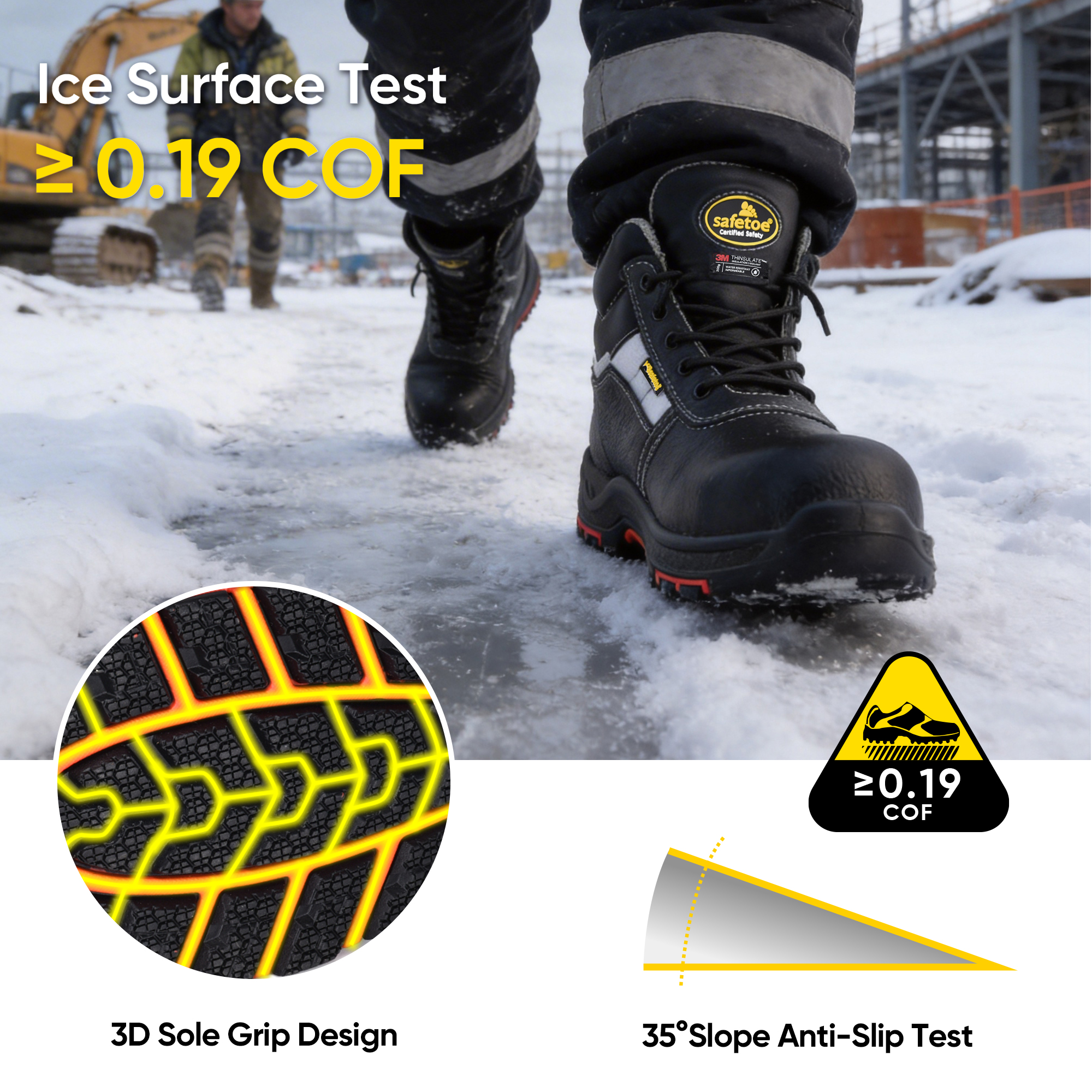 Safetoe Insulated Cold Storage Safety Boots M-8027PR ColdGuarder