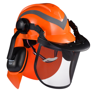 Forest Helmets & Face Shield Protection Hat M-5009 Orange