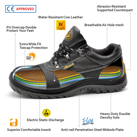 Site Affordable Steel Toe Safety Shoes L-7222
