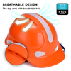  Manufacturing Earmuffs Construction Safety Helmet Abs CE Approved Safety Helmets W-018 Orange