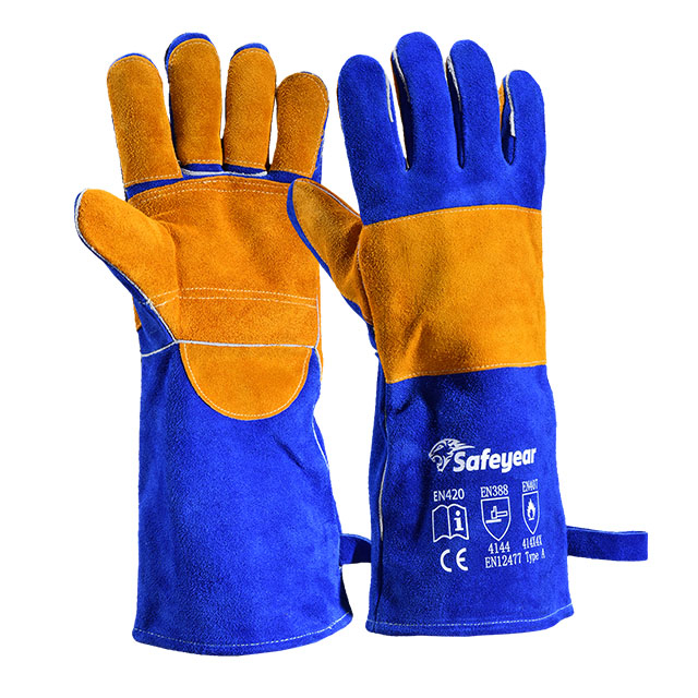 Welding Leather Work Gloves FL-1023 Blue