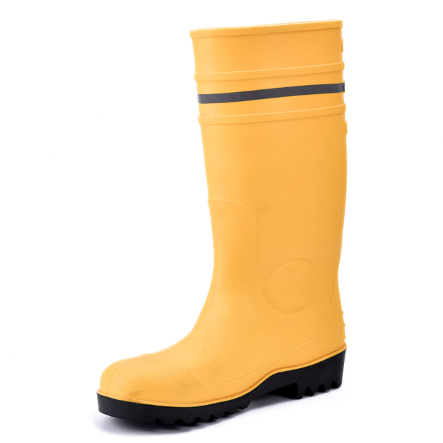 Heavy Duty Steel Toe Rain Boots W-6037 Yellow