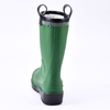 Fur Lining Rain Boots W-6037 Green Low