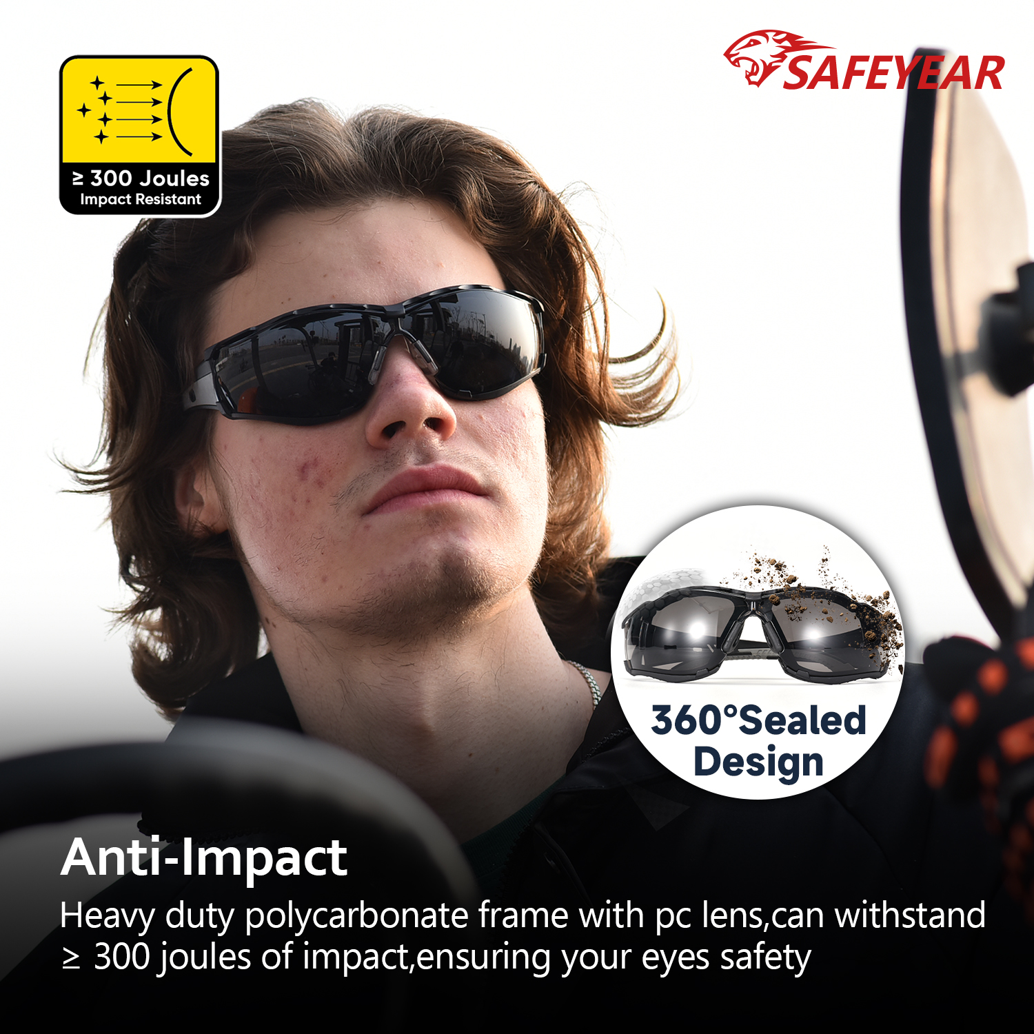 Ready Stock Protective Safety Glasses For Women SG037 Black