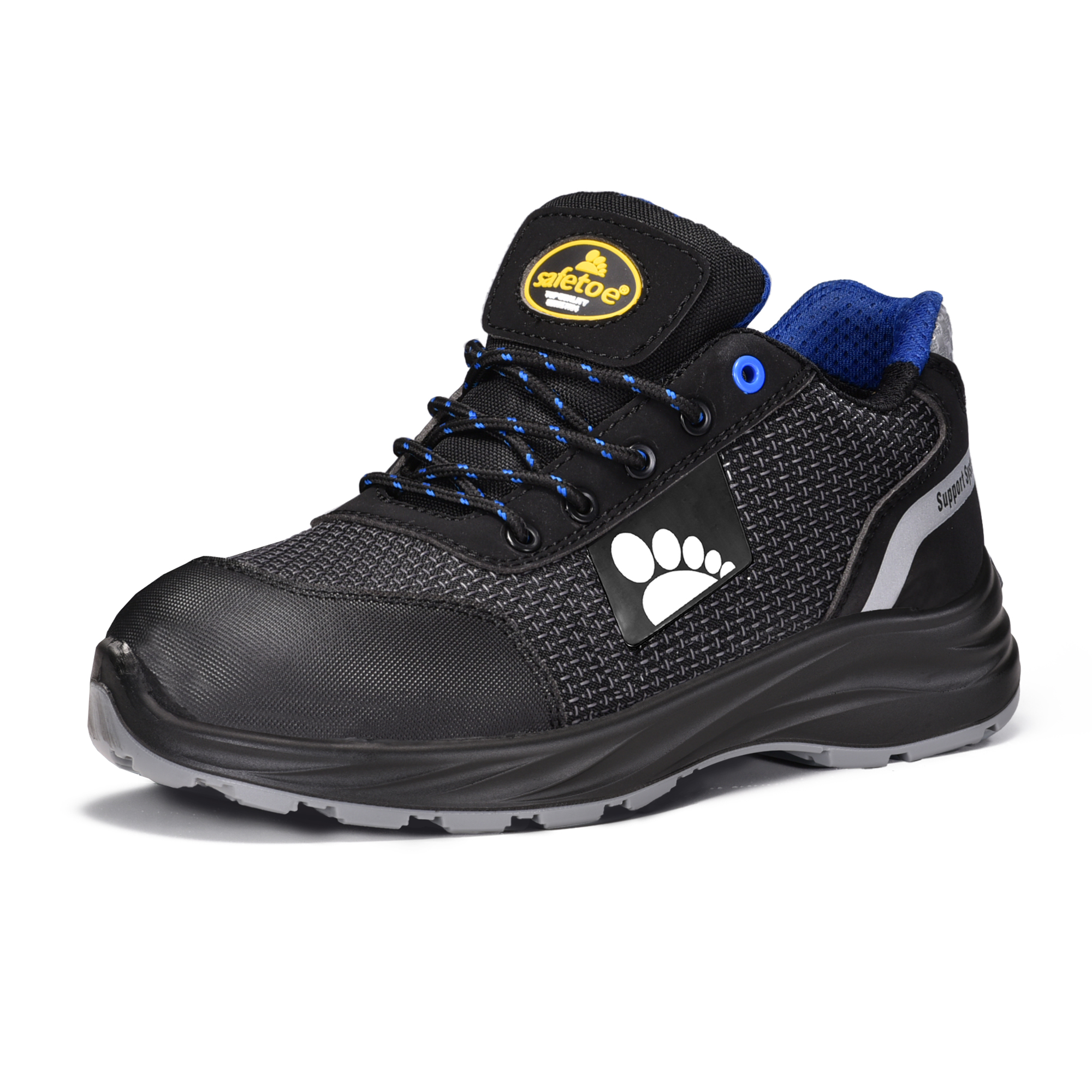 Low Cut Lace-Up Composite Toecap Safety Trainers Men & Women L-7512 blue