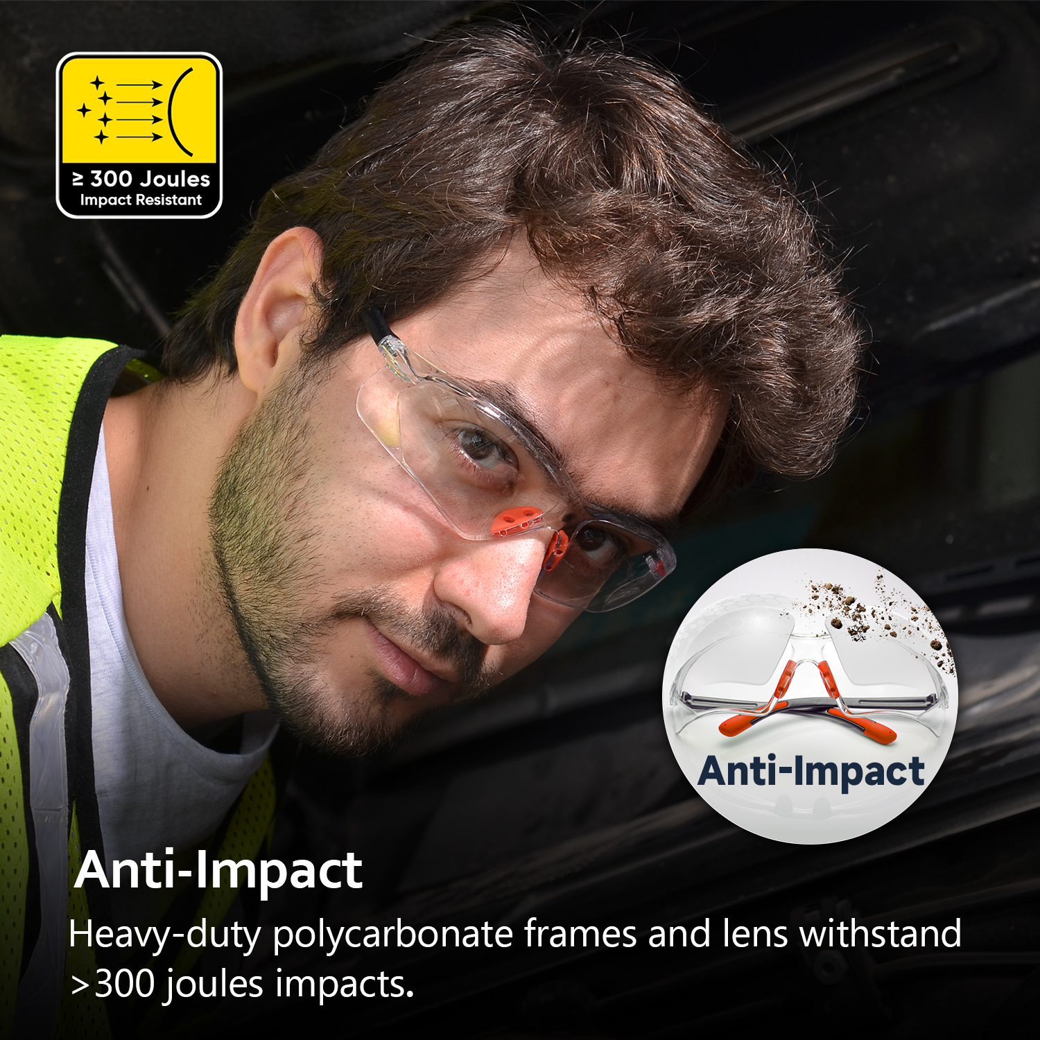 Ready Stock Clear Industrial Safety Glasses SG003OR