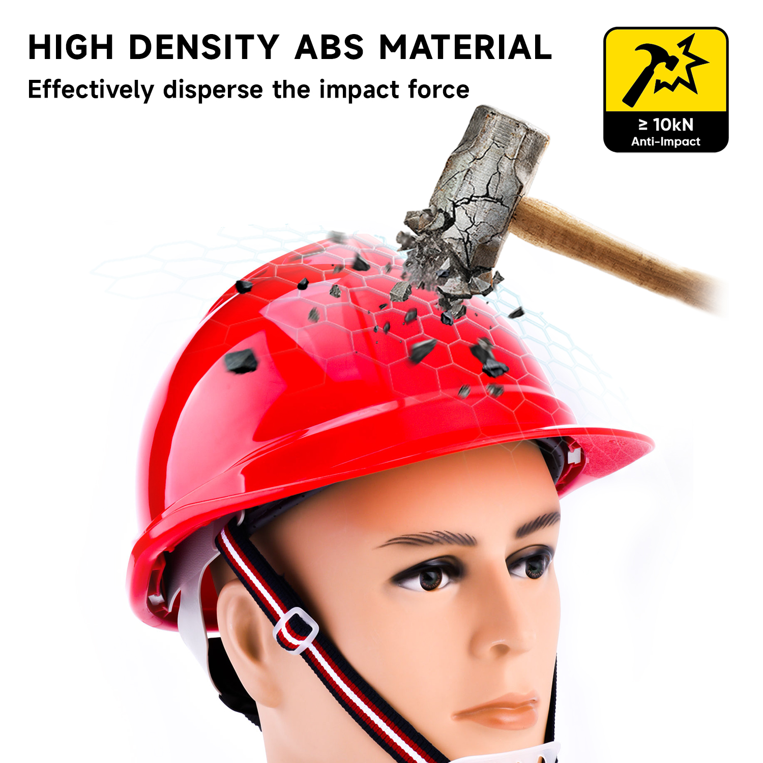 Red Construction Work Helmet W-002 