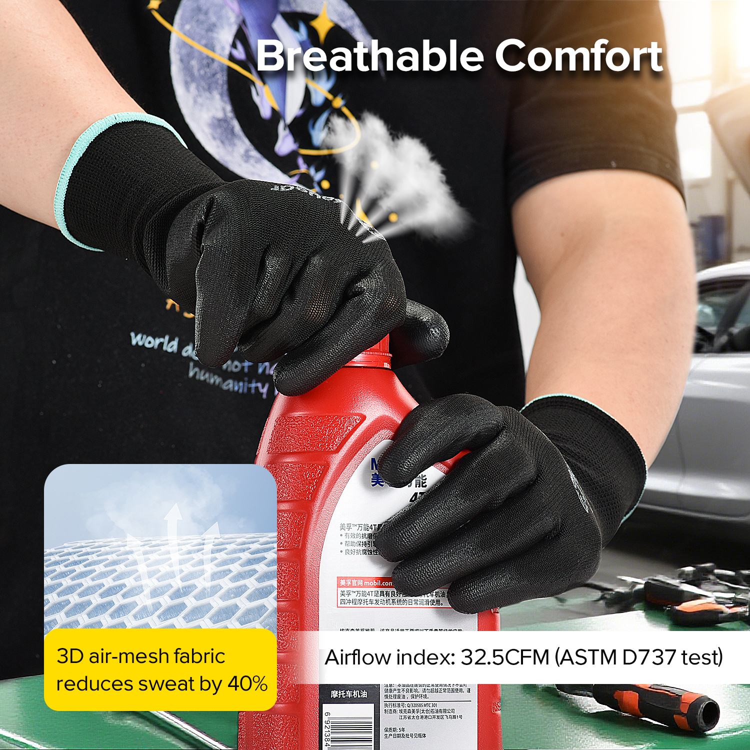 PU Safety Work Gloves PN8003 