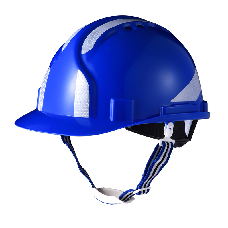 Blue Reflective Type Safety Helmet W-036 Blue