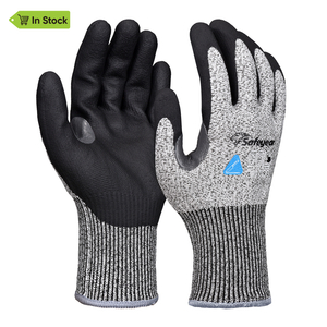 Construction Work Gloves Cut Resistant Safety Work Gloves PD8045 Black