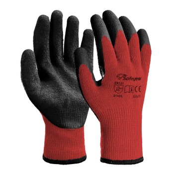 Latex Coated Safety Work Gloves LY-3013 Red from China