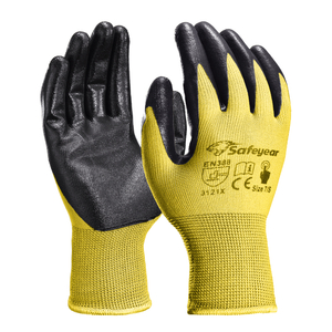 Nitrile Coated Safety Work Gloves N1552 Yellow