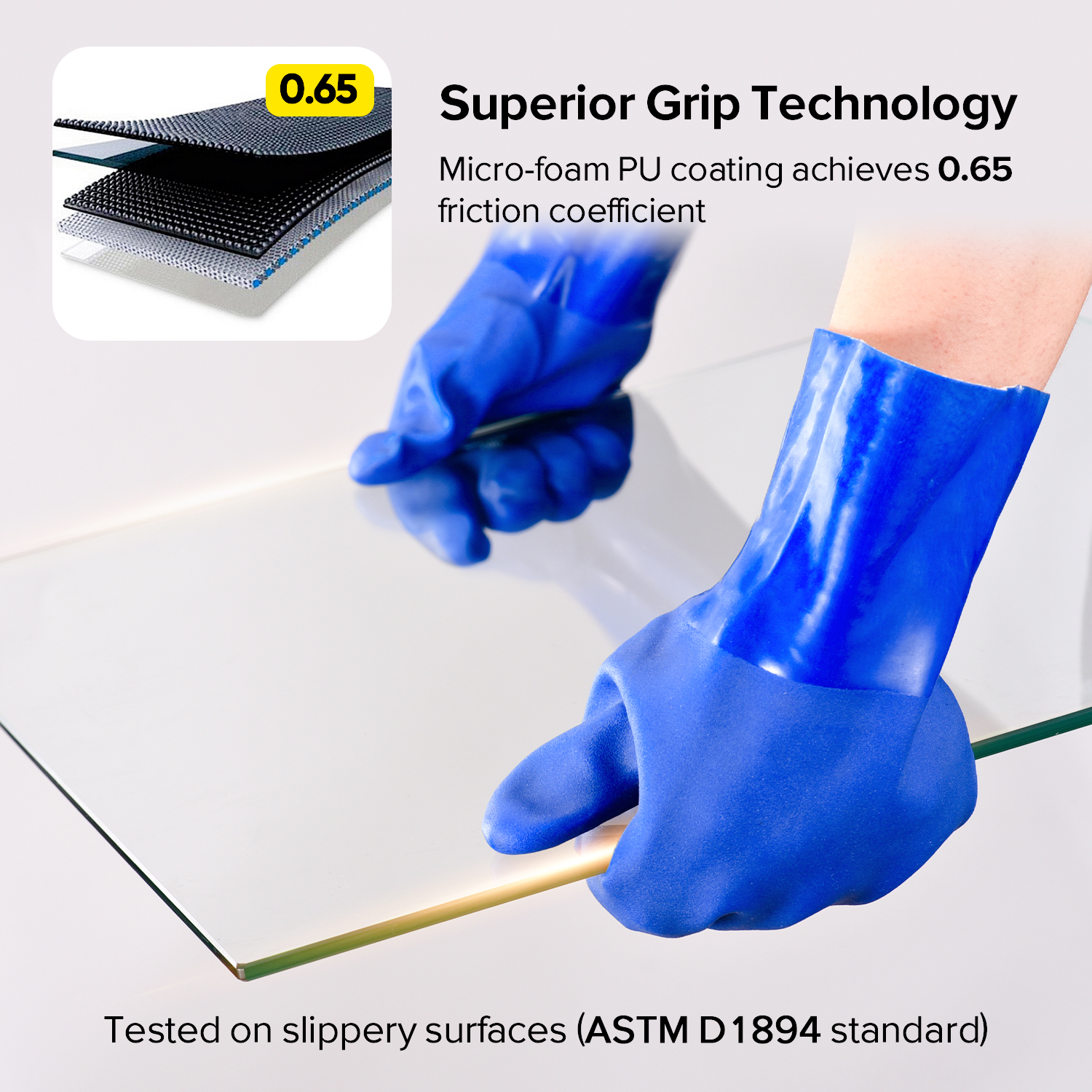 Chemical & Oil Resistant Work Gloves GSP0211 Blue