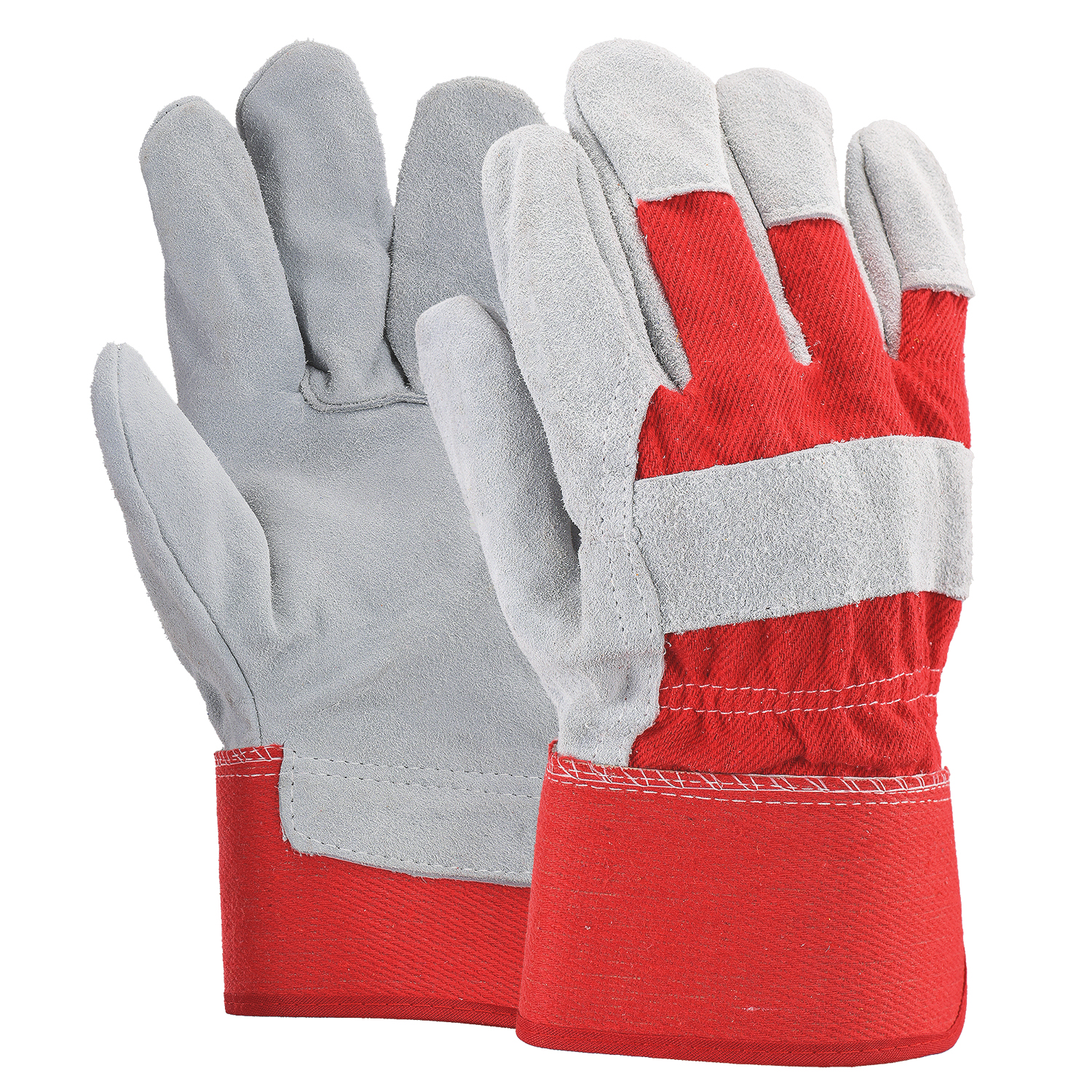  Leather Safety Gloves Working Mechanic Gloves Leather FL-1015 Red