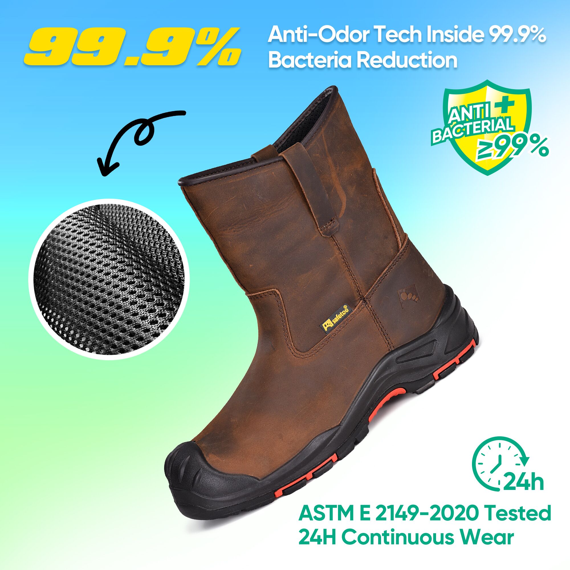 CE EN 20345 S3 Certificated Oil Resistant Safety Boots Oil and Gas Resistant H-9441