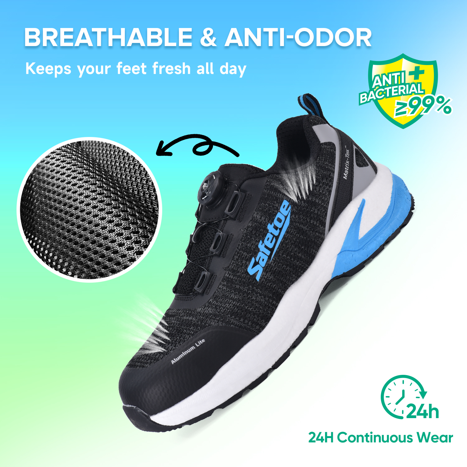 S1P Aluminum Toe & Anti-Slip for Logistics Workers L-7609 Blue