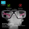 Women Fit Anti-Fog Safety Glasses | ANSI Z87.1 & CE EN166