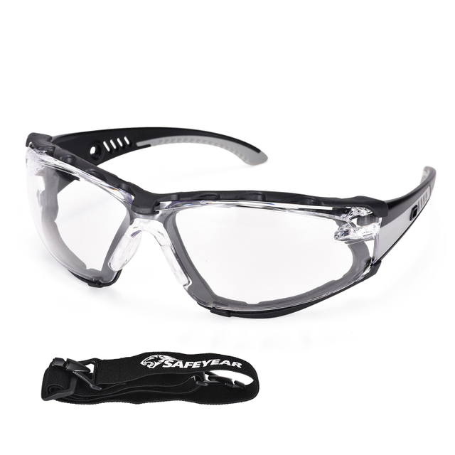 Foam-Lined Anti-Fog Safety Glasses for Dusty Worksites | ANSI Z87.1 & EN166 SG037 Grey