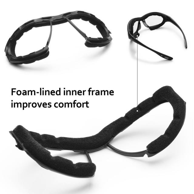 Anti-Fog Safety Glasses Ultra-Comfort with Cushioned Inner Foam | ANSI Z87.1 & EN166 SG002