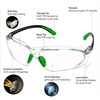 Ready Stock Anti-Fog Safety Glasses Anti-Scratch ANSI Z87.1 CE EN166 SG003 Green
