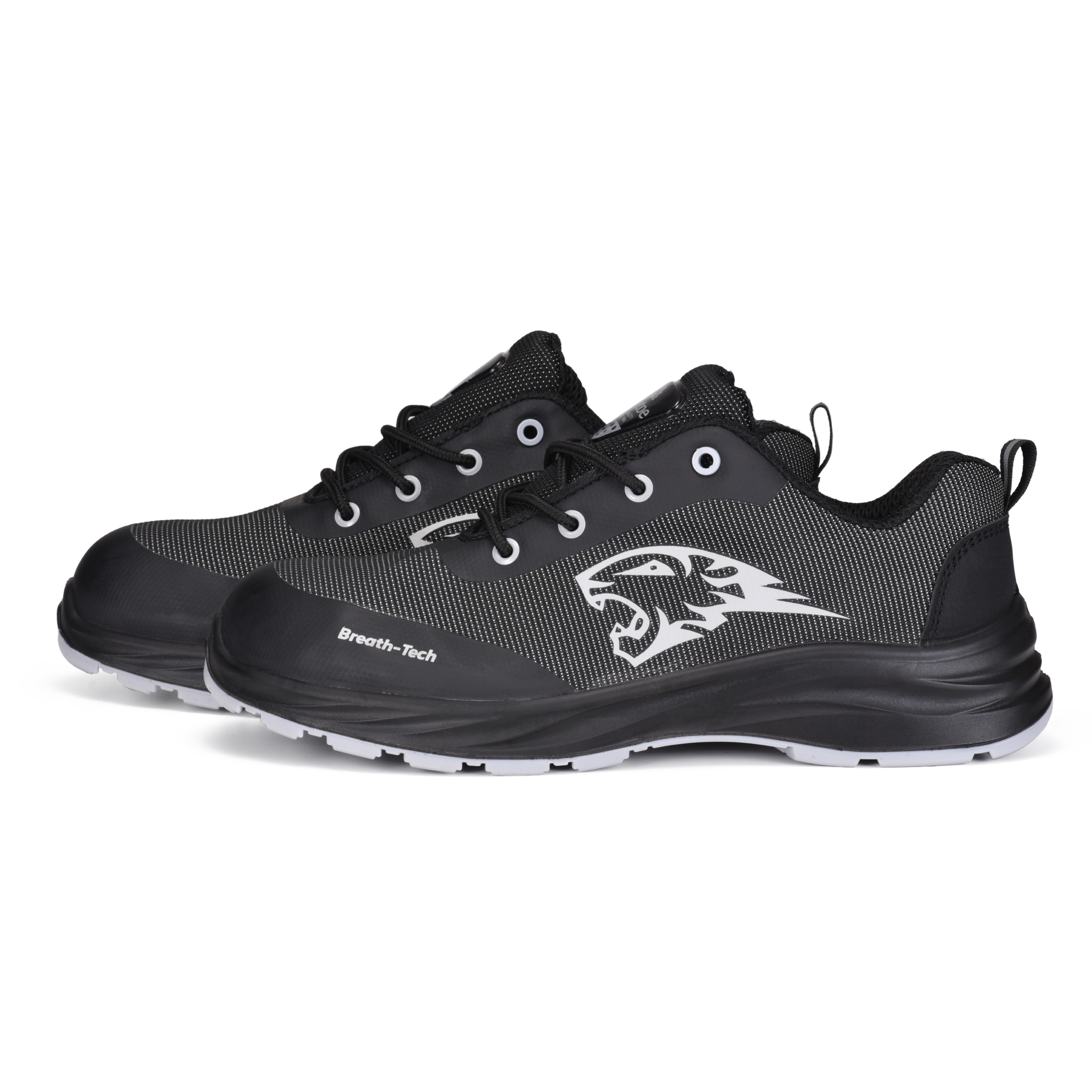  Men Shoes Work Breathable Safety Shoes Sport Design Safety Work Shoes L-7569 Black