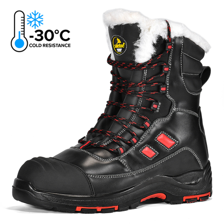 Winter Work Boots with Warm Lamb Fur H-9550