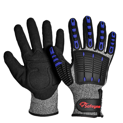 Cut Resistant Mechanic Work Gloves TPR9004 Blue
