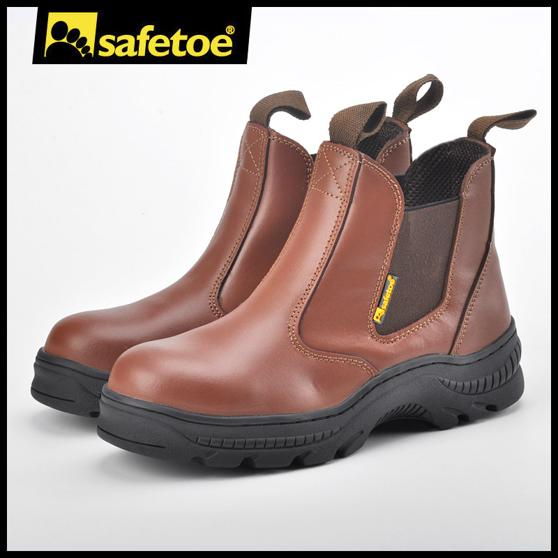 Heat Resistant Dealer Work Boots M-8025 Rubber Brown
