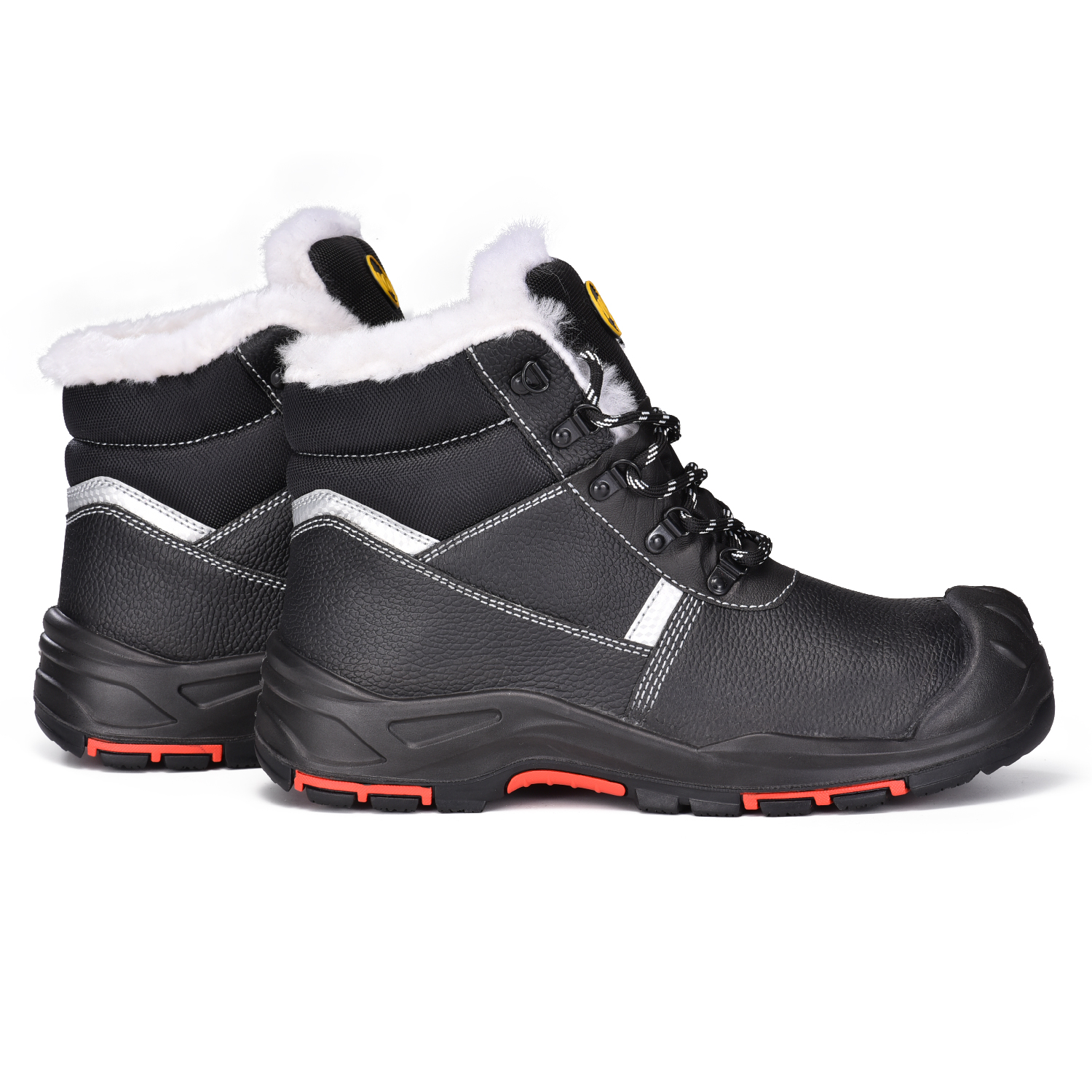 Fur Lined Composite Toe Winter Safety Boots for Cold Weather M-8573