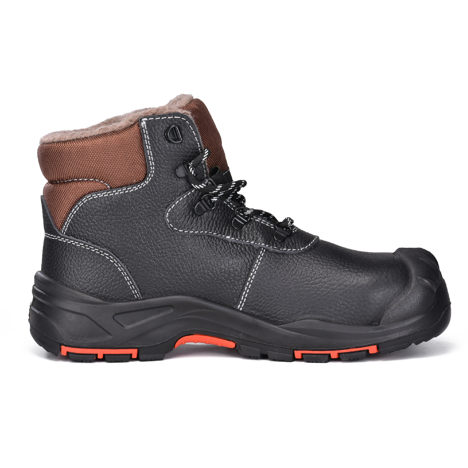 Warm Fur Lined Winter Work Boots with Steel Toe Cap M-8551