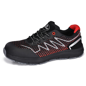 Ultra Light Weight & Breathable Non Metallic Safety Shoes L-7530 red