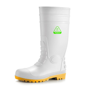 W-6038 White S5 PVC Safety Wellington Boots