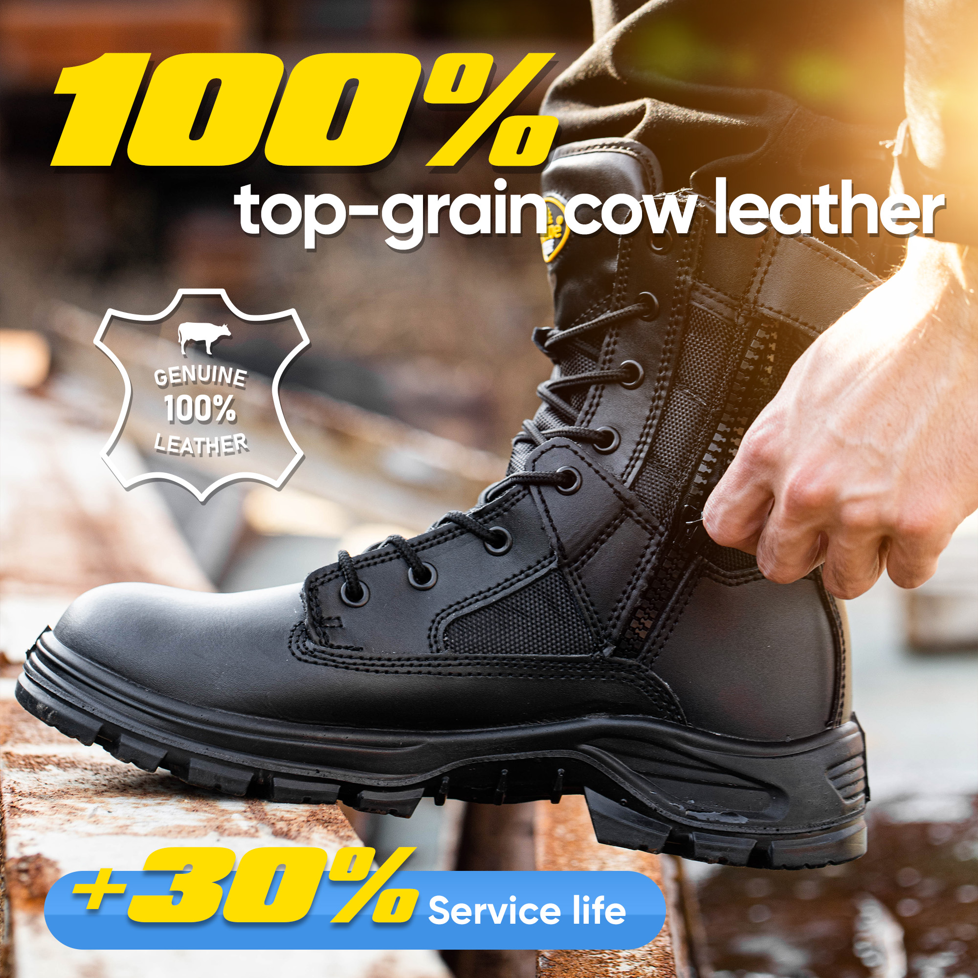 Military Design Work Boots H-9438