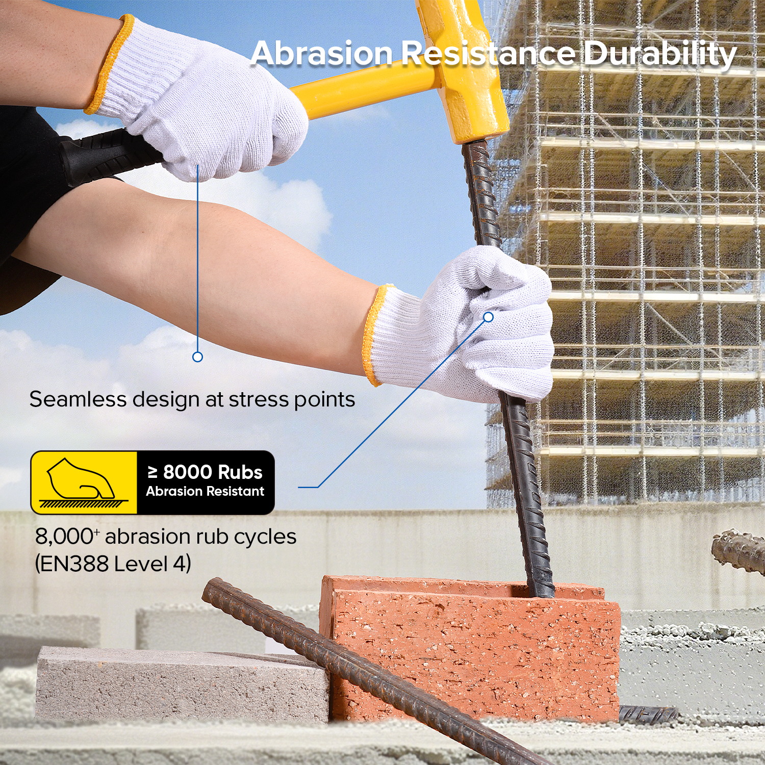 Cotton Safety Work Gloves FL-7219