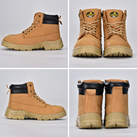 Cow Nubuck Leather Steel Toe Work Boots M-8173