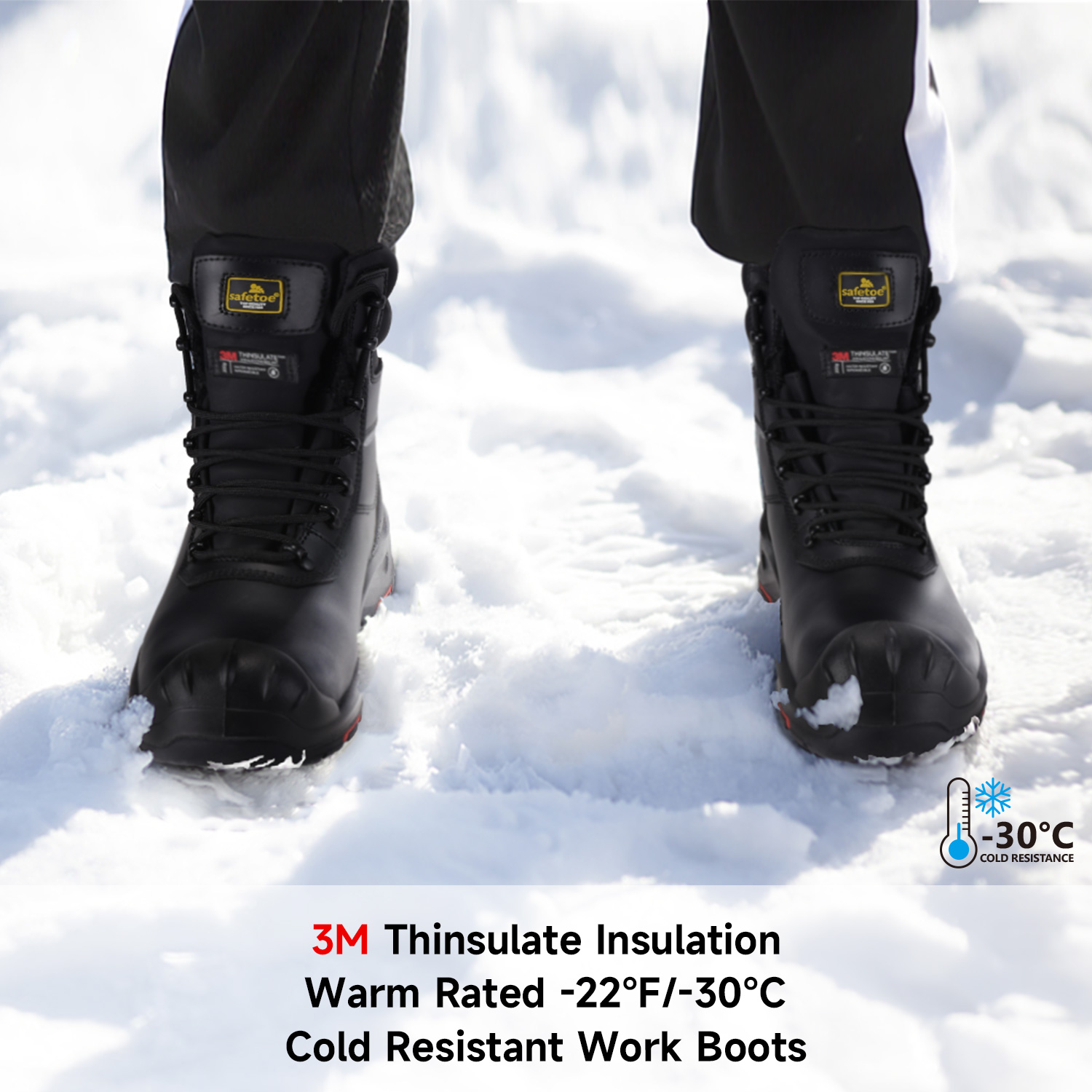 Extreme Winter Safety Boots with 3M Thinsulate Insulation & Waterproof Protection | H-9552 ThermoGrip