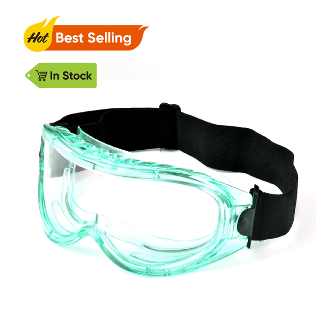 Ready Stock Over Glasses Clear Safety Goggles SG007 Green