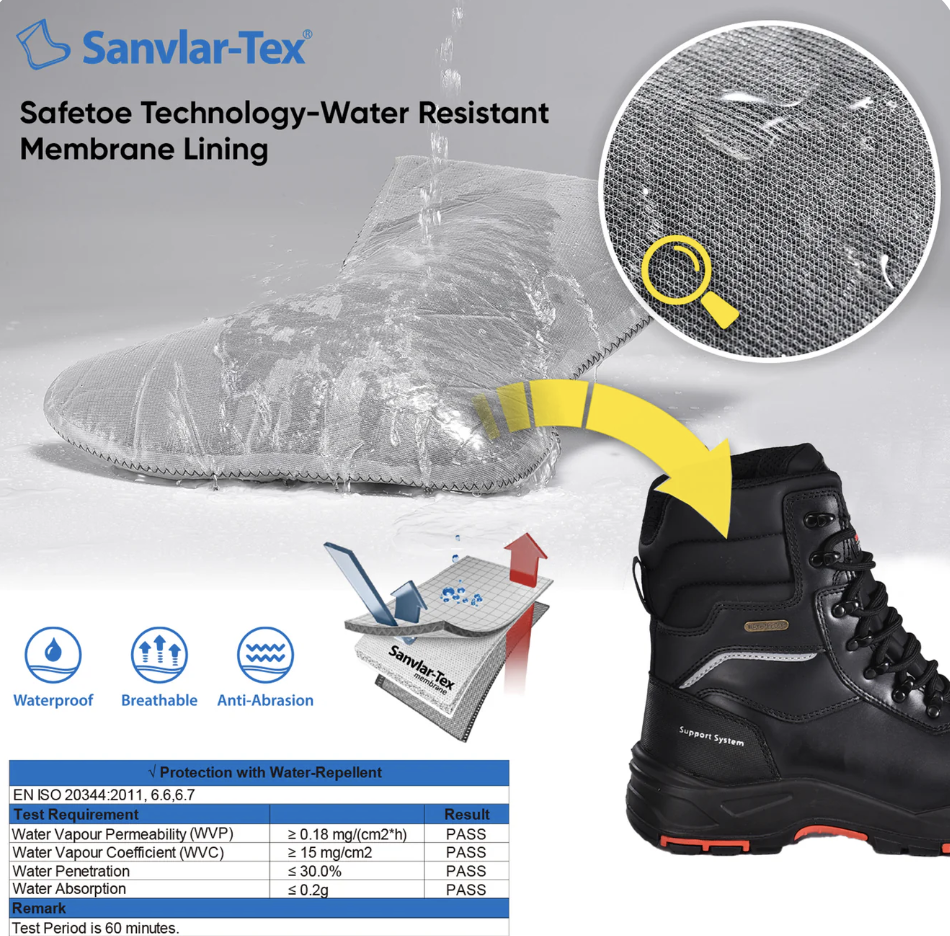 Oil-Resistant Work Boots with Water-Resistant Membrane H-9552BK