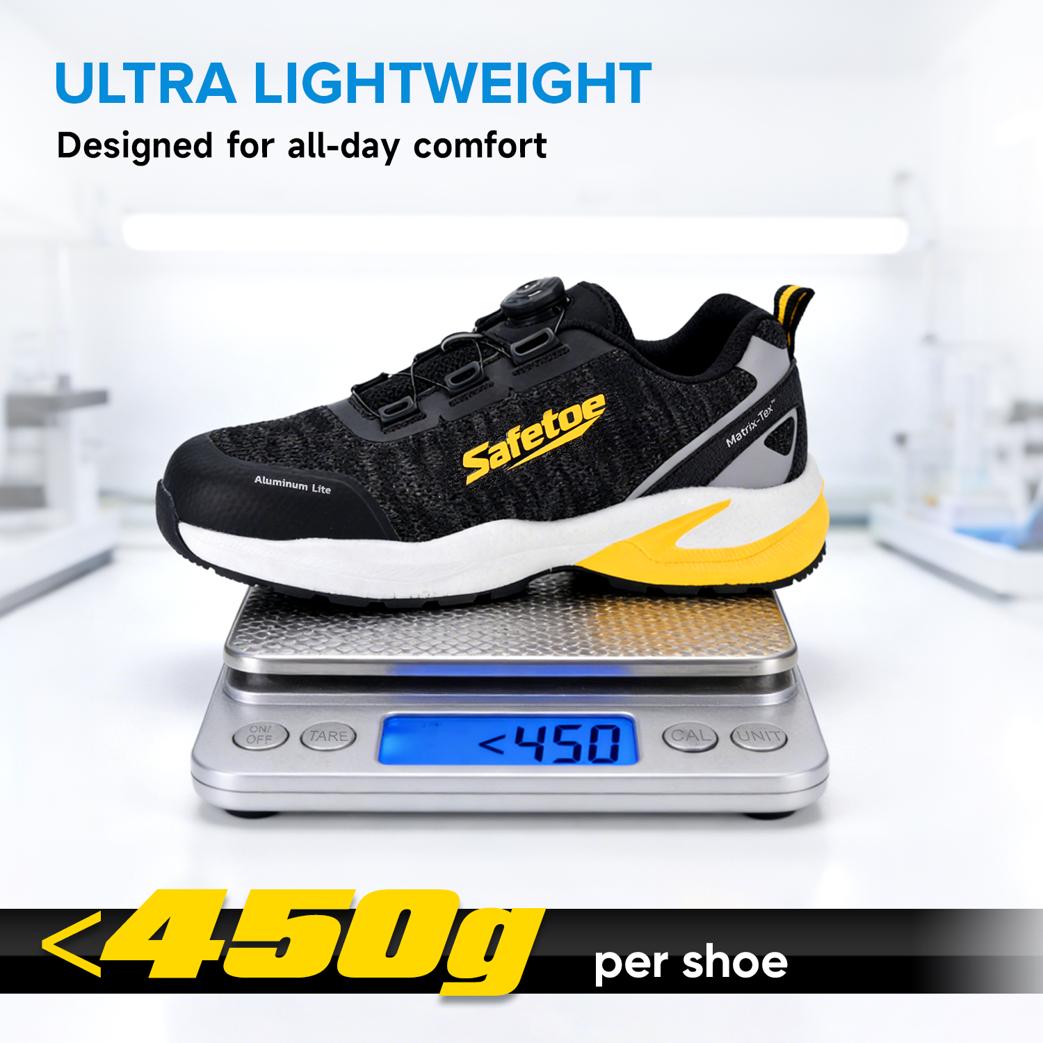 Aluminum Toe Summer Working Safety Shoes Anti-Slip for Logistics Workers L-7609 Yellow