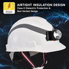 Underground Utility Safety Helmet with Headlamp and Reflective Strips