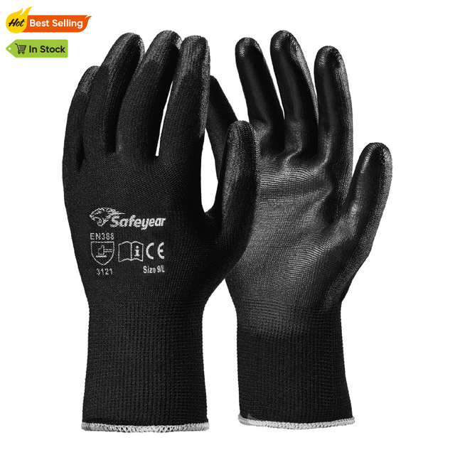 PU EN 388 Coated Work Gloves for Assembly & Handling PN8003 FlexShield Work